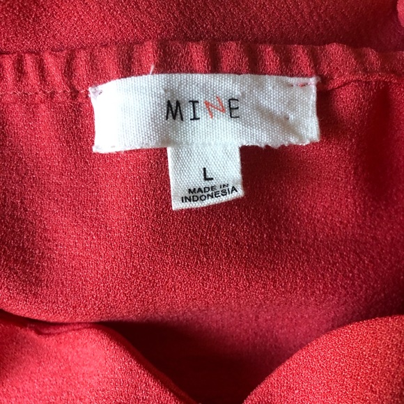 SOLD: Mine Pink Scalloped Neck Mini Short Dress - L - Picture 6 of 9